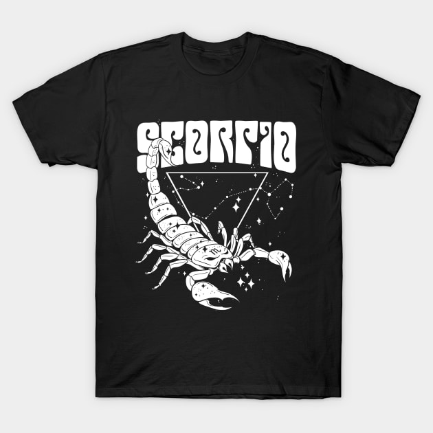 SCORPIO Spirit Witch Shirt Skull constellation T-Shirt by Juandamurai